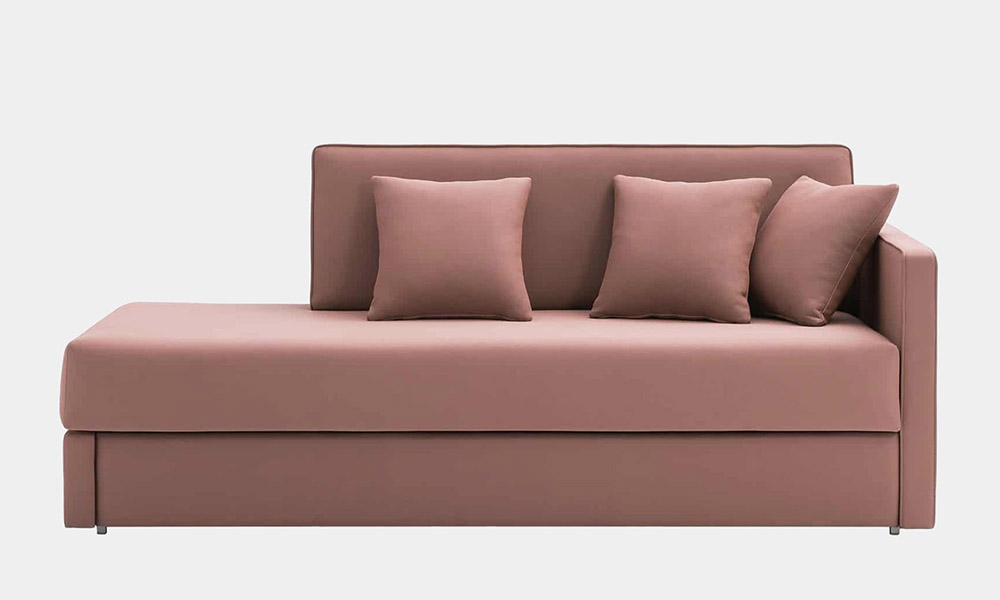 sofá cama cómodo y grande en tela antimanchas